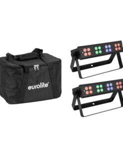 EUROLITE Set 2x LED Silent Bar 16x4W RGB/WW + Soft Bag