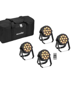 EUROLITE Set 4x LED PARty Spot Silent RGB/WW with Softbag