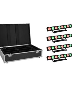 EUROLITE Set 4x LED PMB-8 COB QCL 30W Bar + Case