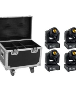 EUROLITE Set 4x LED TMH-17 Spot + Case with wheels