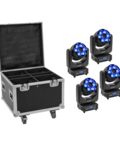 EUROLITE Set 4x LED TMH-H240 Beam/Wash/Flower Effect + Case