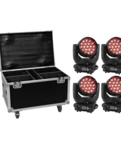 EUROLITE Set 4x LED TMH-X4 + Case with wheels
