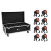 EUROLITE Set 8x AKKU IP PAR 7 QCL CRMX MK2 + Case with charging function