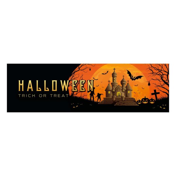 EUROPALMS Halloween Banner, Haunted House, 300x90cm