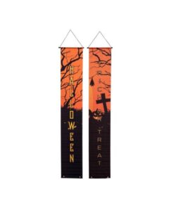 EUROPALMS Halloween Banner, Haunted House, Set of 2, 30x180cm
