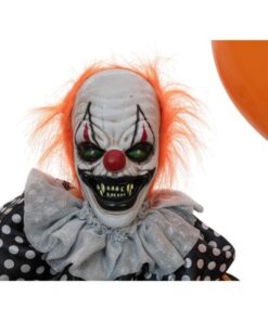 EUROPALMS Halloween Figure Clown with Balloon, animated, 166cm