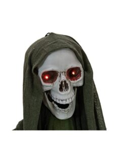 EUROPALMS Halloween Figure Skeleton with green cape, animated, 170cm