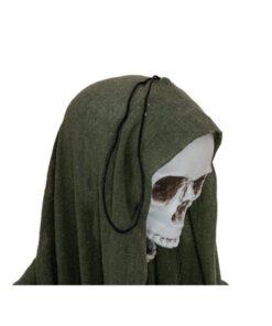 EUROPALMS Halloween Figure Skeleton with green cape, animated, 170cm