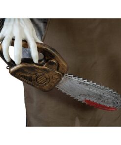 EUROPALMS Halloween Figure Zombie with chainsaw, animated, 170cm