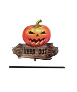 EUROPALMS Halloween Pumpkin "KEEP OUT" with Picker, 50cm