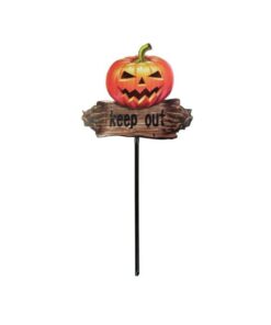 EUROPALMS Halloween Pumpkin "KEEP OUT" with Picker, 50cm