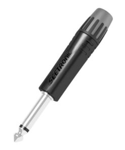 Jack Plug 6.3 mm Mono Alloggiamento di colore nero - tappo di chiusura nero