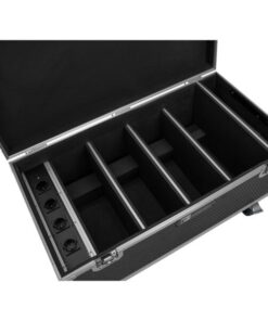 ROADINGER Flightcase 4x AKKU Multiflood IP 8x10W RGBW Wash CRMX with charging function