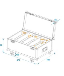 ROADINGER Flightcase 4x LED CLS-18 QCL RGB/WW