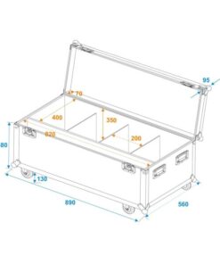 ROADINGER Flightcase 4x LED IP Atmo Blinder 9