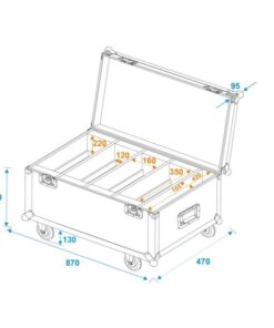ROADINGER Flightcase 4x LED PLL-384