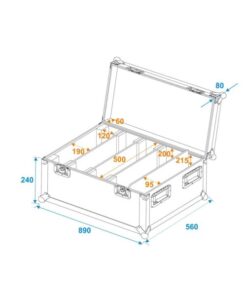 ROADINGER Flightcase 4x LED PMB-4 COB QCL