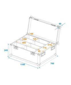 ROADINGER Flightcase 4x LED PMB-8 COB QCL