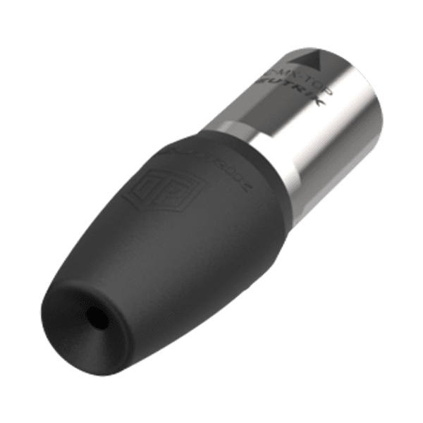 XLR 5P Connector - male TOP Contatti dorati - alloggiamento in acciaio nero