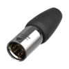 XLR 5P Connector - male TOP Contatti dorati - alloggiamento in acciaio nero