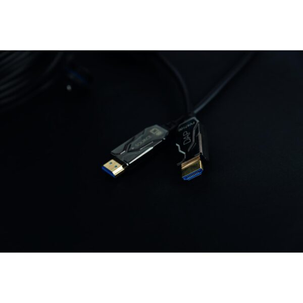 Armoured HDMI 2.1 AOC 8K Fibre Cable 100 m - Armato - placcato oro