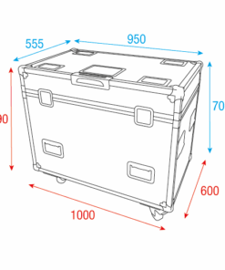 Case for 2x Furion S402 Spot or P402 Profile Hardware Penn Elcom e ruote girevoli con freno