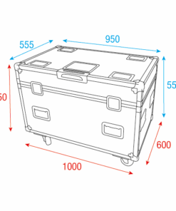 Case for 2x Furion W602 WashBeam Hardware Penn Elcom e ruote girevoli con freno