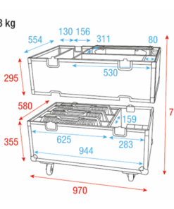 Case for 3x Raccoon S420/4 and W40/4 Con scomparti per gli accessori