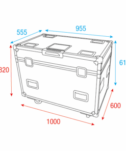 Case for 4x Furion B402 Beam Hardware Penn Elcom e ruote girevoli con freno