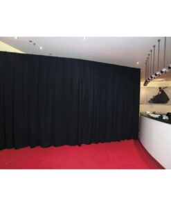 P&D Curtain Molton 300 g/m² Colore nero - 330 x 300 cm (L x H) - plissettato