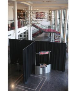 P&D Curtain Molton 300 g/m² Colore nero - 400 x 300 cm (L x A) - plissettato