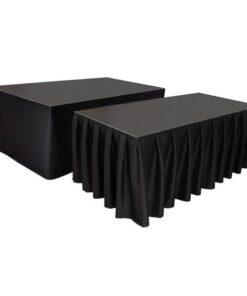 Stage Skirt MCS 300 g/m² Colore nero - 620 x 40 cm (L x A) - non plissettato