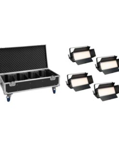 EUROLITE Set 4x LED PLL-576 CW/WW Panel + Case with wheels