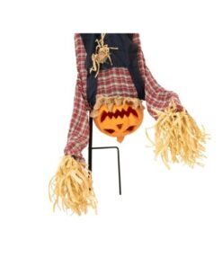 EUROPALMS Halloween Ground Stake Figure Pumpkin Man Handstand, animated, 153cm