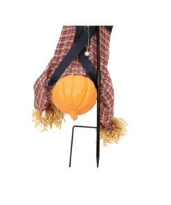 EUROPALMS Halloween Ground Stake Figure Pumpkin Man Handstand, animated, 153cm