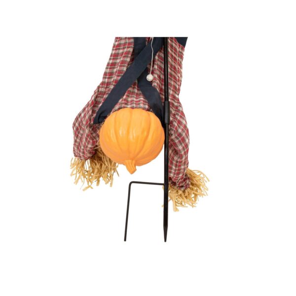 EUROPALMS Halloween Ground Stake Figure Pumpkin Man Handstand, animated, 153cm