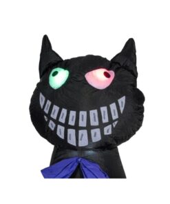 EUROPALMS Halloween Inflatable Figure Cat with Pumpkin, 183cm