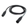 FLR01 XLR M/F Mic/Line Cable Rean RC3 series 0,75 m - placcato argento