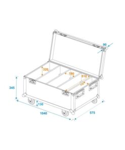 ROADINGER Flightcase 4x Multiflood IP 18x10W RGBW Wash CRMX with wheels