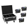 EUROLITE Set 4x AKKU MBT-3 Spot MK2 + Flightcase with wheels and charging function