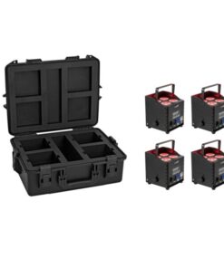EUROLITE Set 4x AKKU UP-4 QCL Spot QuickDMX MK2 + Plastic case