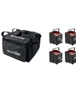 EUROLITE Set 4x AKKU UP-4 QCL Spot QuickDMX MK2 + Soft Bag