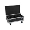 ROADINGER Flightcase 6x AKKU UP-4 QCL Spot QuickDMX MK2 with charging function and wheels
