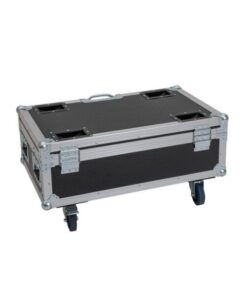 ROADINGER Flightcase 6x AKKU UP-4 QCL Spot QuickDMX MK2 with charging function and wheels