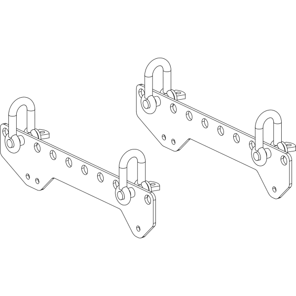 AX-HQ-X12 STRUTTURA A SOSPENSIONE PER HQ-112/HQ-212 PORTATA 450KG COLORE NERO