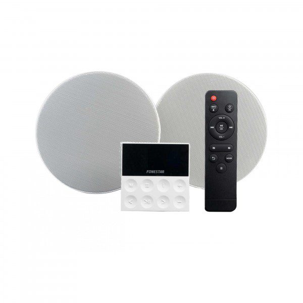 KS-WALL SISTEMA AUDIO CON 2 ALTOPARLANTI A SOFFITTO DA 6" E AMPLIFICATORE