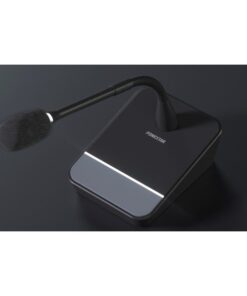 MICSET-C32LED BASE MICROFONICA E MICROFONO COLLO DI CIGNO 32CM A CONDENSATORE ELECTR