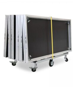 CRO-12 CARRELLO PER IL TRASPORTO DI BARRIERE.6 RUOTE DI CUI 4 GIREVOLI