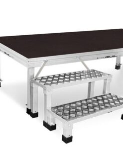 ECD20-40 2 SCALINI 40CM INTERAMENTE IN ALLUMINIOCON SUPERFICIE ANTISCIVOLO