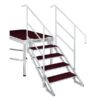 ECP-04 SCALA PIEGABILE CON 4 SCALINI CON CORRIMANO, ALTEZZA DA 70 A 130CM